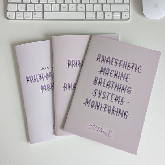 Anaesthesia Collection for Veterinary Nurses 3 A5 Booklets 100+ pages
